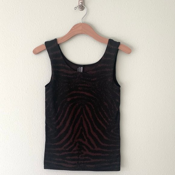 Wolford Bi-Color Velvet Animal Print Tank Top Size L - Picture 1 of 4